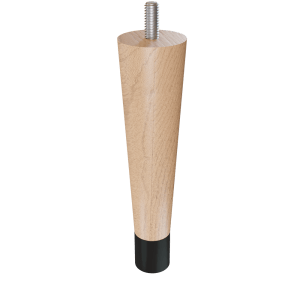 Round Tapered Feet with Ferrule, 6″ Height