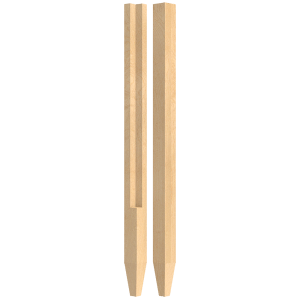 2″ Notched Square Column with Tapered Foot, 34.5″ Height