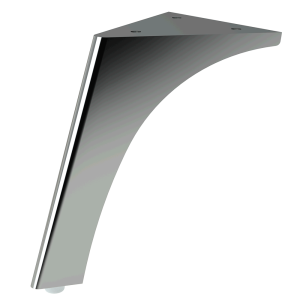 Round Corner Leg, 6″ Height – Chrome